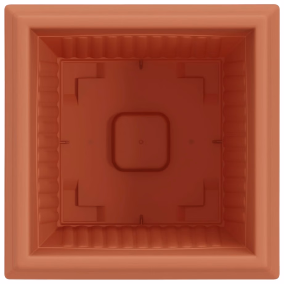 Ruutlillepotid 6 tk, kohviroosa, plastmass, 20 x 20 x 16 cm - 7