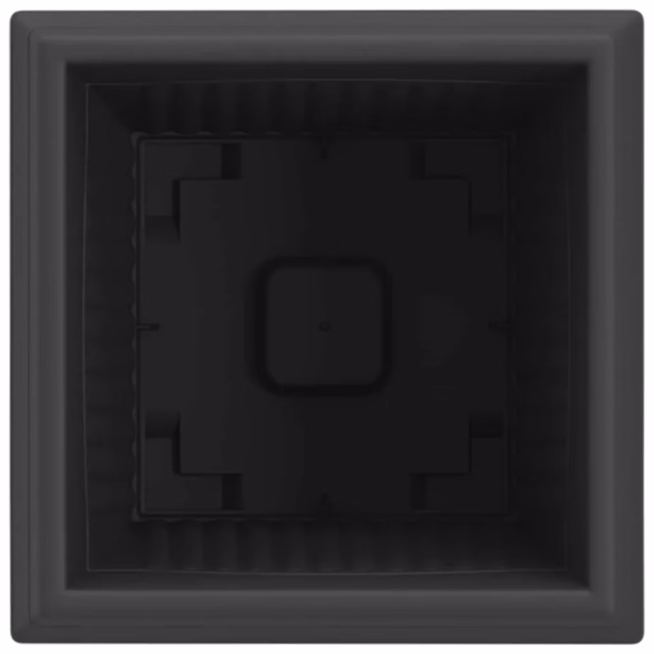 Ruutlillepotid drenaažiavadega, must plastmass, 6 tk, 20 x 20 x 16 cm – 7