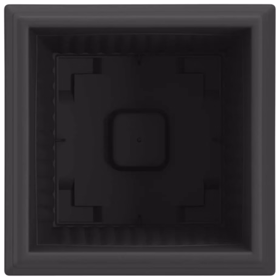 Ruutlillepotid drenaažiavadega, 6 tk, must plastmass, 23 x 23 x 17,5 cm – 7