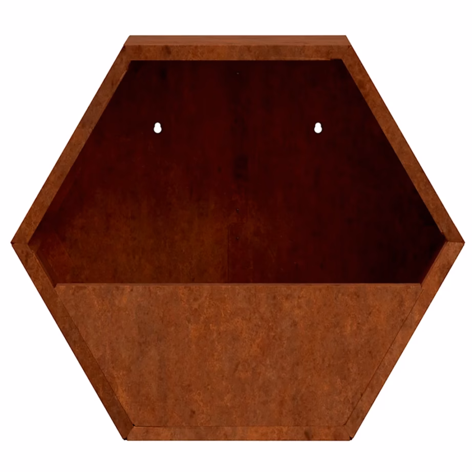 Seinataimekastid 2 tk, roostes Corten terasest, 46 x 10 x 40 cm – 6