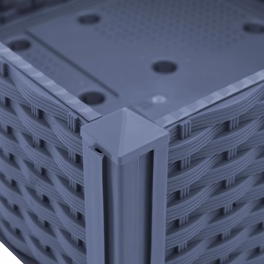 Polüpropüleenist taimekast aeda ja rõdule, sinakashall, 120 x 40 x 38 cm – 6