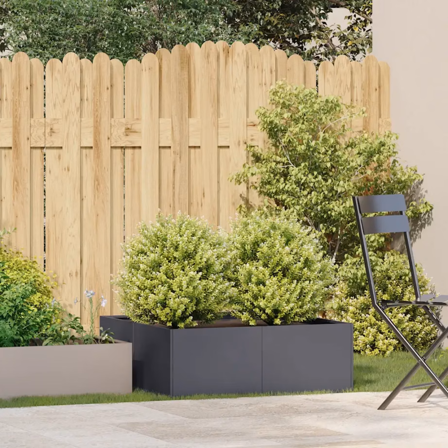 Taimekast avatud põhjaga, antratsiithall külmvaltsitud teras, 80 x 80 x 30 cm – 3