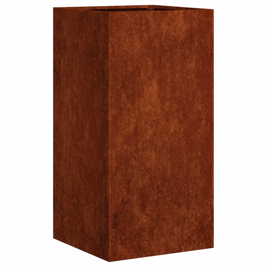 Kõrge taimekast ilmastikukindlast terasest, roostes pruun, 40 x 40 x 80 cm – 2