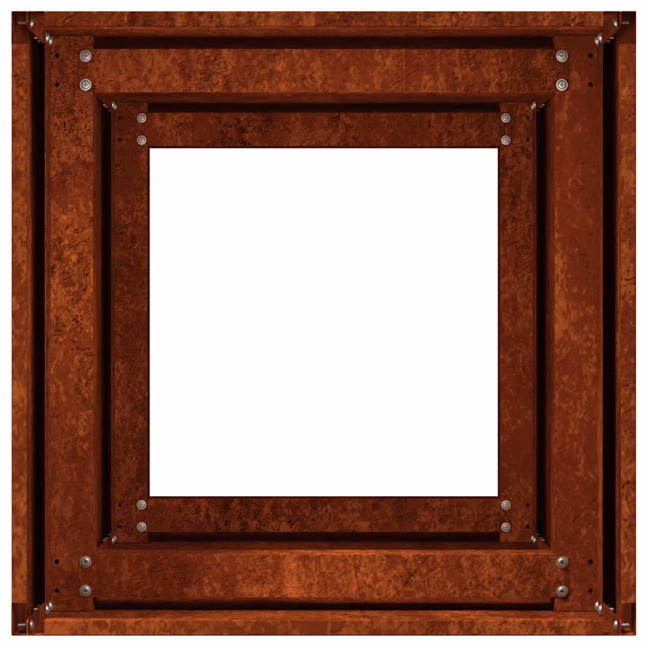 Kõrge taimekast ilmastikukindlast terasest, roostes pruun, 40 x 40 x 80 cm – 6