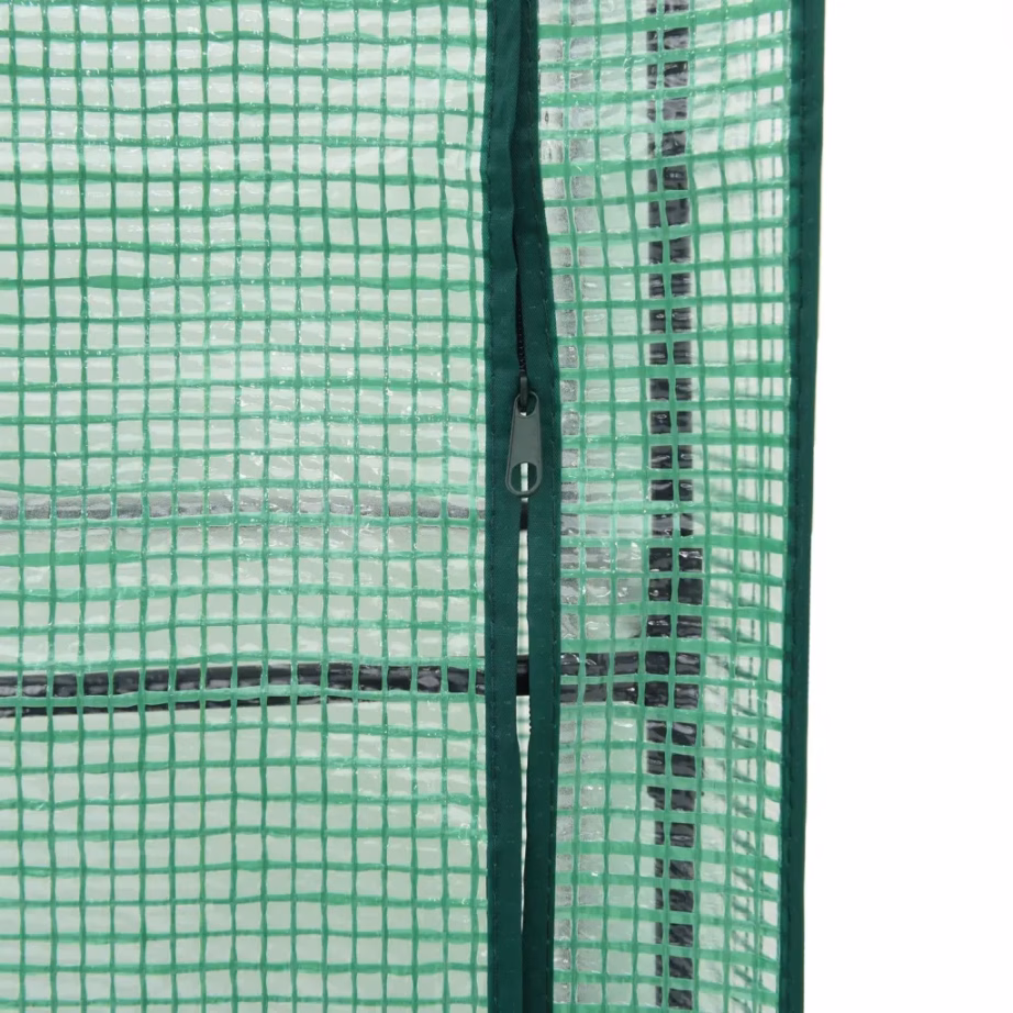 Kõrgendatud taimekast kasvuhoonekattega, rotangiimitatsiooniga, must, 40 x 40 x 140 cm – 8