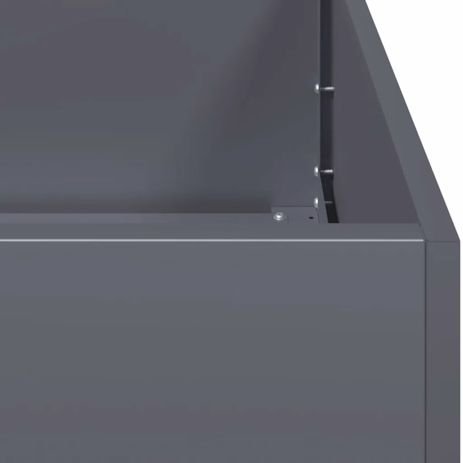 Kõrge taimekast avatud põhjaga, antratsiithall külmvaltsitud teras, 120 x 40 x 80 cm – 7