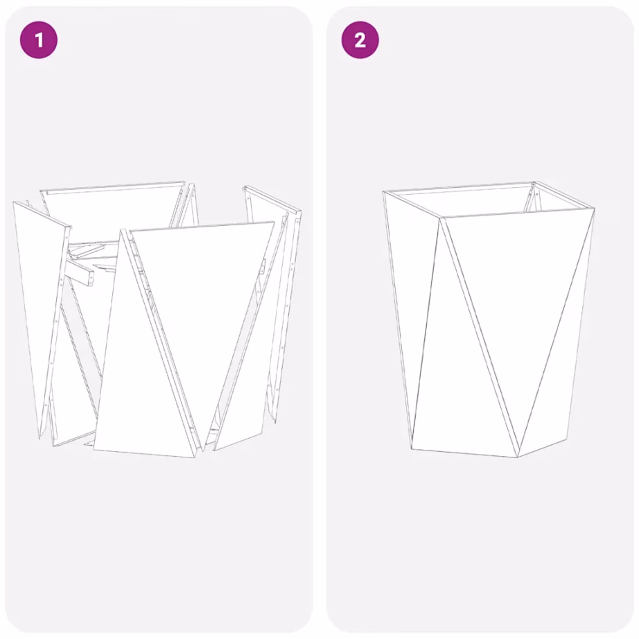 Hõbedased tsinkterasest taimekastid, 2 tk, 50 x 50 x 75 cm – 9