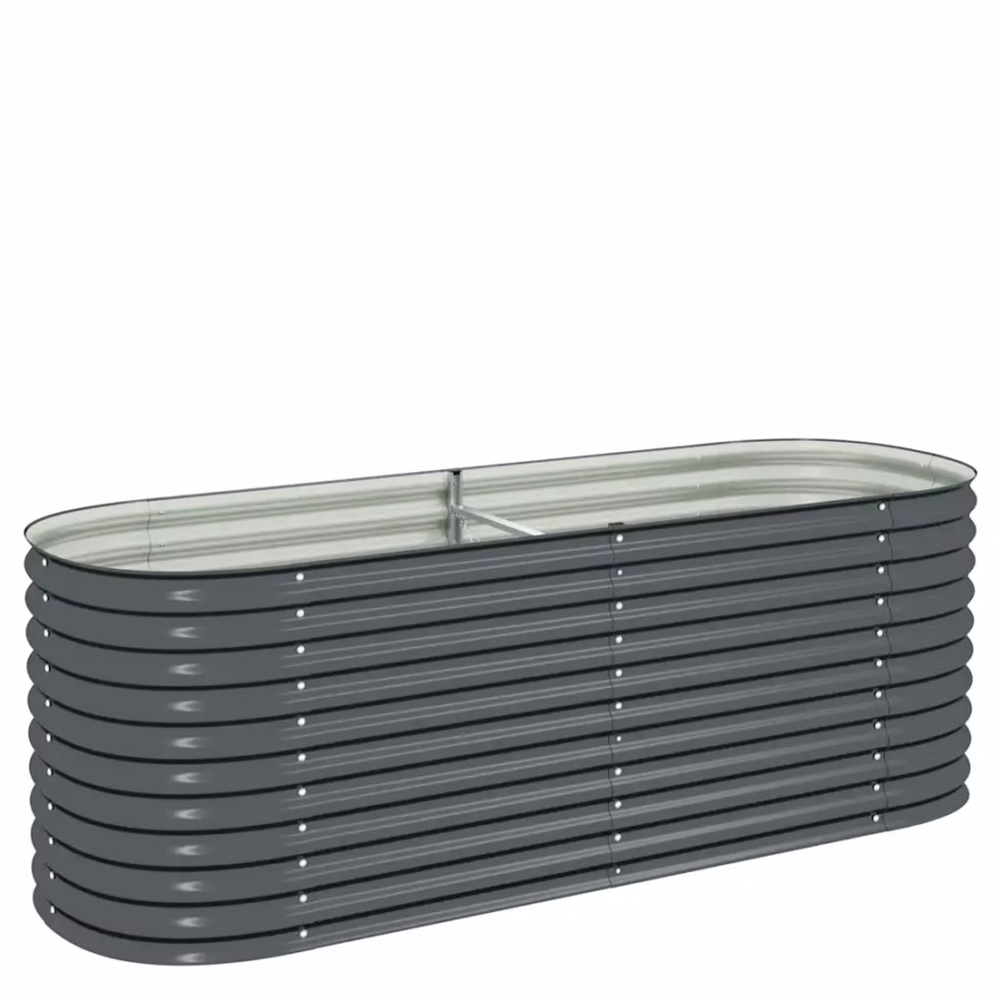 Tsingitud terasest taimelava, hall, 240 x 80 x 81 cm – 2