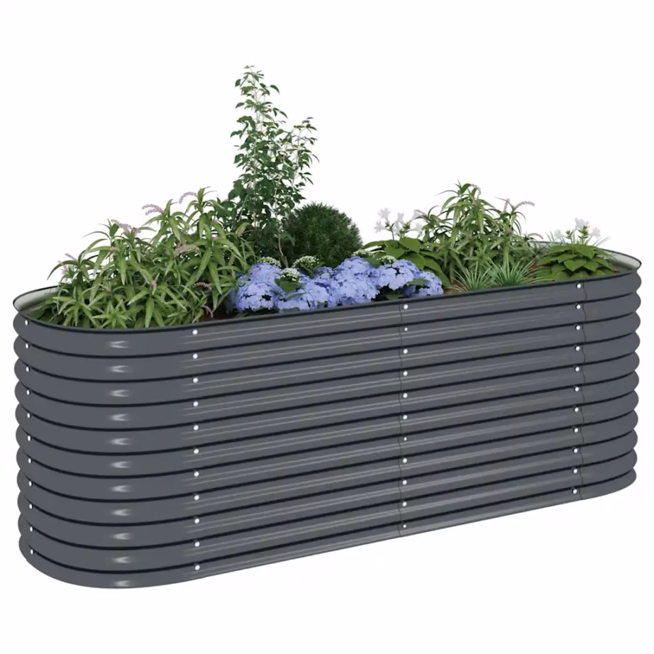 Tsingitud terasest taimelava, hall, 240 x 80 x 81 cm – 4