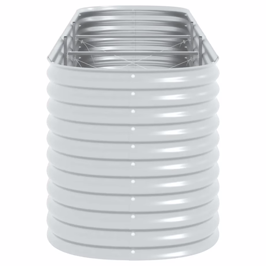 Tsingitud terasest taimelava, hõbedane, 320 x 80 x 81 cm – 6