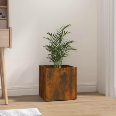 Tehispuidust taimekast, suitsutatud tamme toon, 40 x 40 x 40 cm