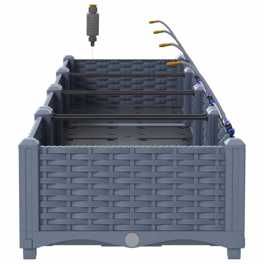 Helehallid terasest aia istutuskastid kastmissüsteemiga, 4 tk, 160 x 40 x 22 cm – 7