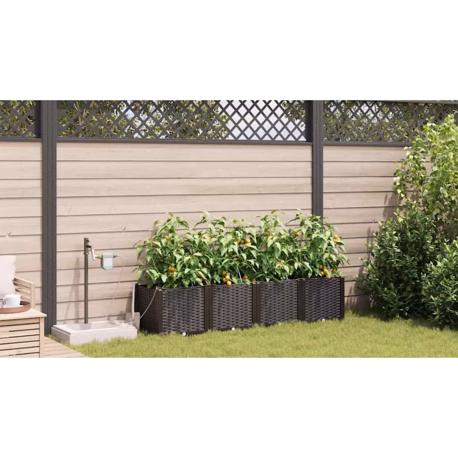 Aia istutuskastid 4 tk, pruun teras, 160 x 40 x 37,5 cm – 4