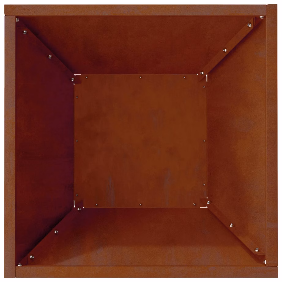 Terasest aia istutuspotid, 5 tk, roostevärvi pruun, 35 x 35 x 15 cm – 10