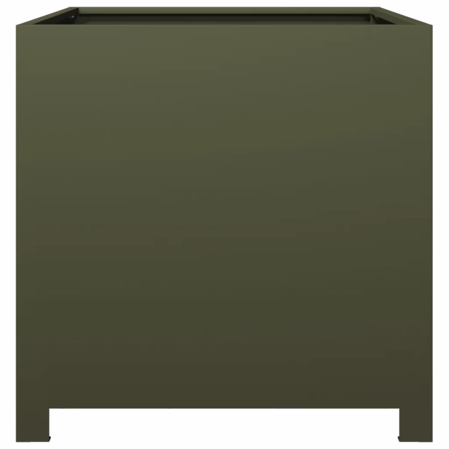 Terasest aia taimekast põhjaga, oliiviroheline, 50 x 50 x 50 cm – 4