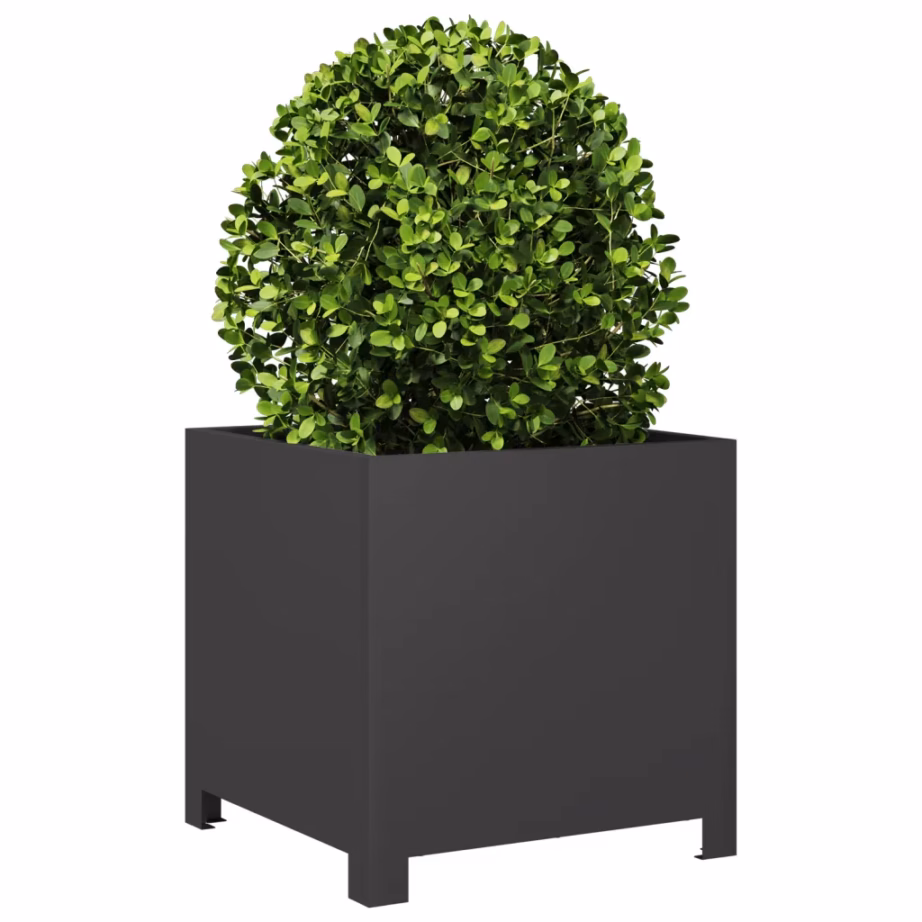 Terasest aia taimekastid põhjaga, 2 tk, must, 40 x 40 x 40 cm – 4