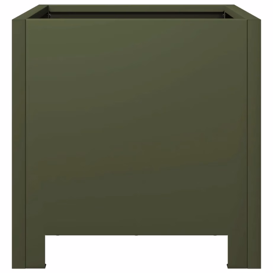 Terasest aia taimekastid põhjaga, 2 tk, oliiviroheline, 30 x 30 x 30 cm – 7