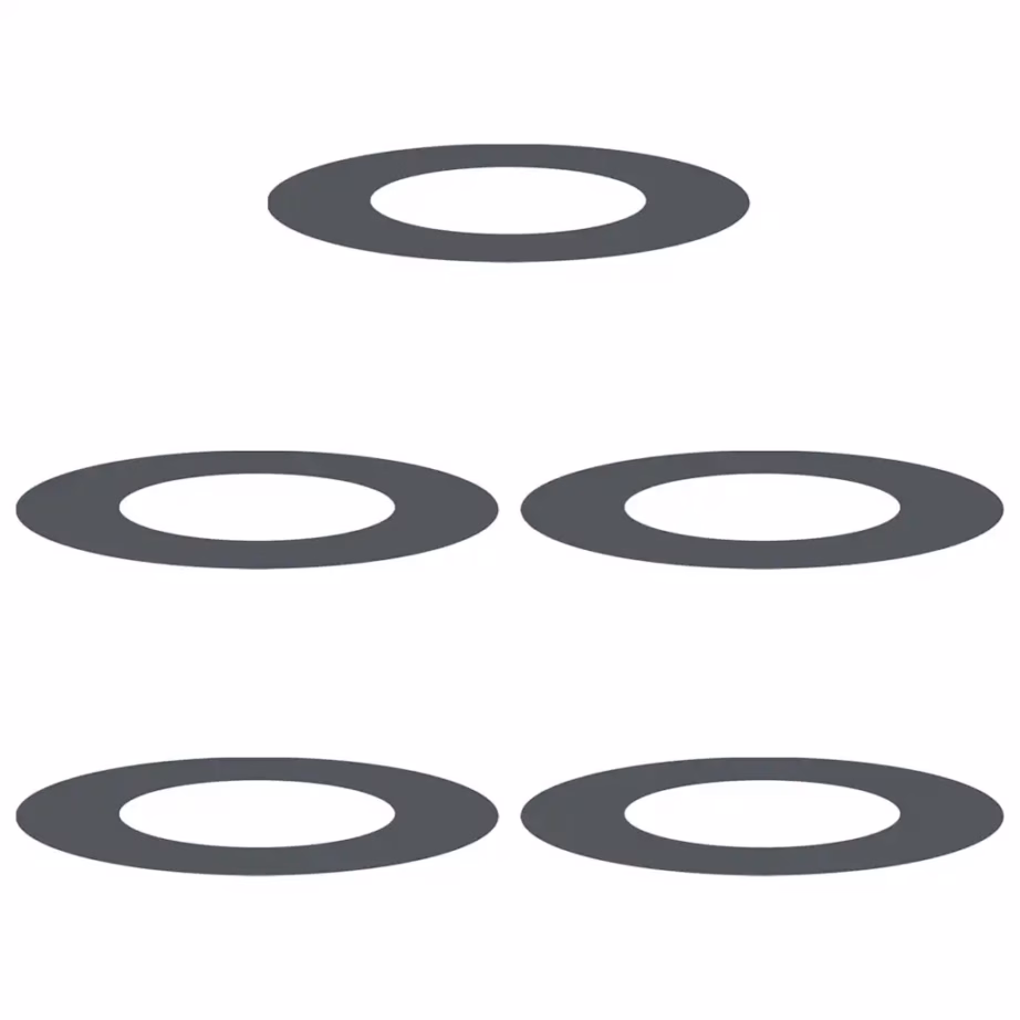 Lame terasest puurõngaste komplekt, 5 tk, antratsiit, Ø40/70 cm, 70 x 70 cm – 2