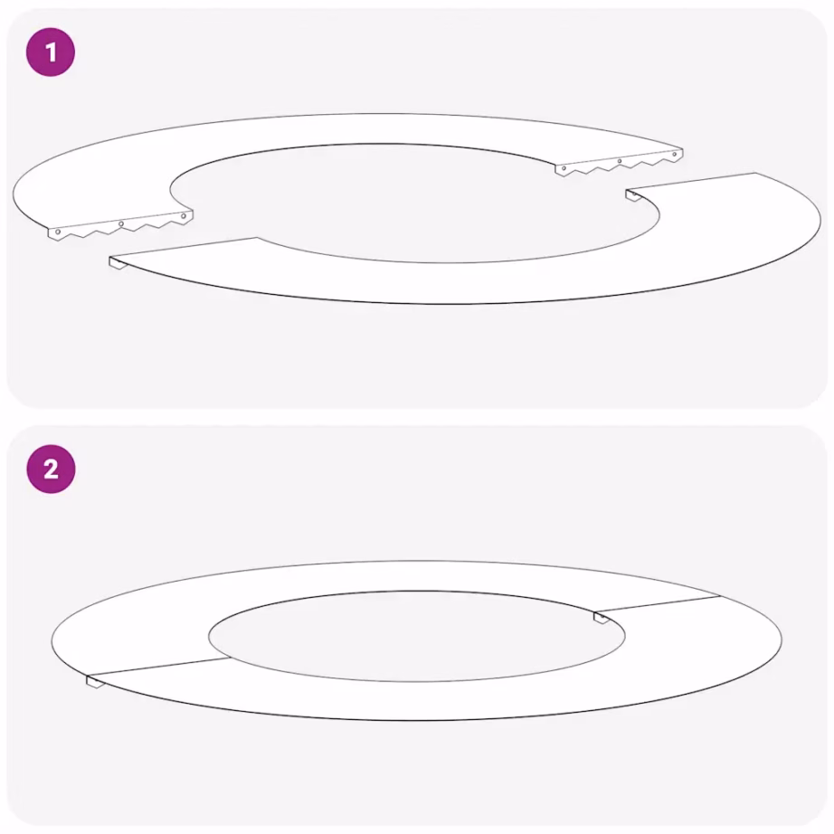 Lame terasest puurõngaste komplekt, 5 tk, antratsiit, Ø40/70 cm, 70 x 70 cm – 7