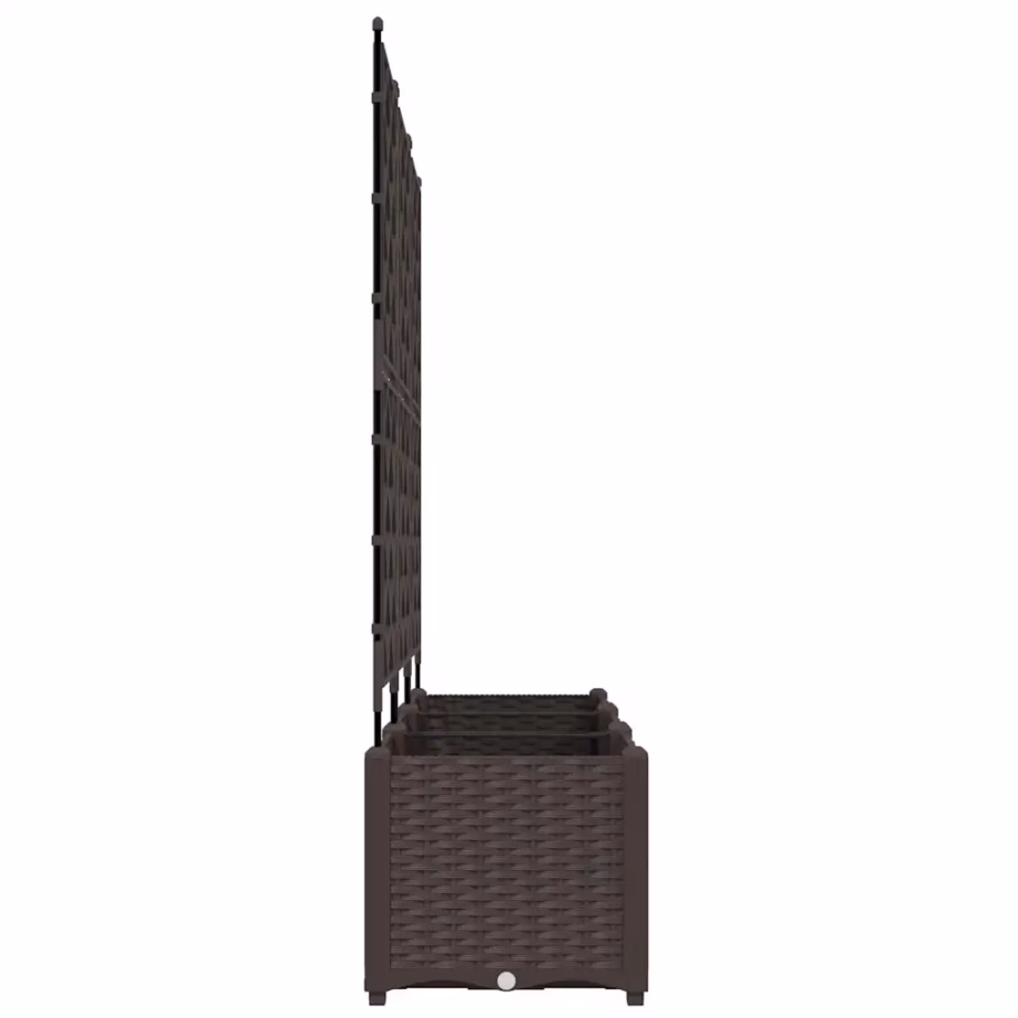 Pruun terasest istutuskast trellisega, 3-osaline komplekt, 120 x 40 x 143 cm – 6