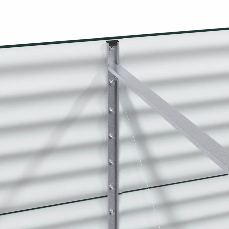 Terasest kõrge aiapeenar, roheline, 320 x 80 x 81 cm – 9