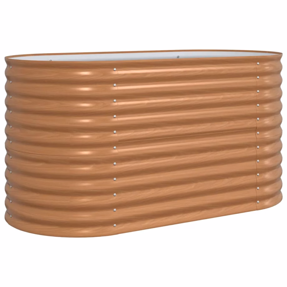 Terasest kõrge aiapeenar, pruun, 160 x 80 x 81 cm – 2