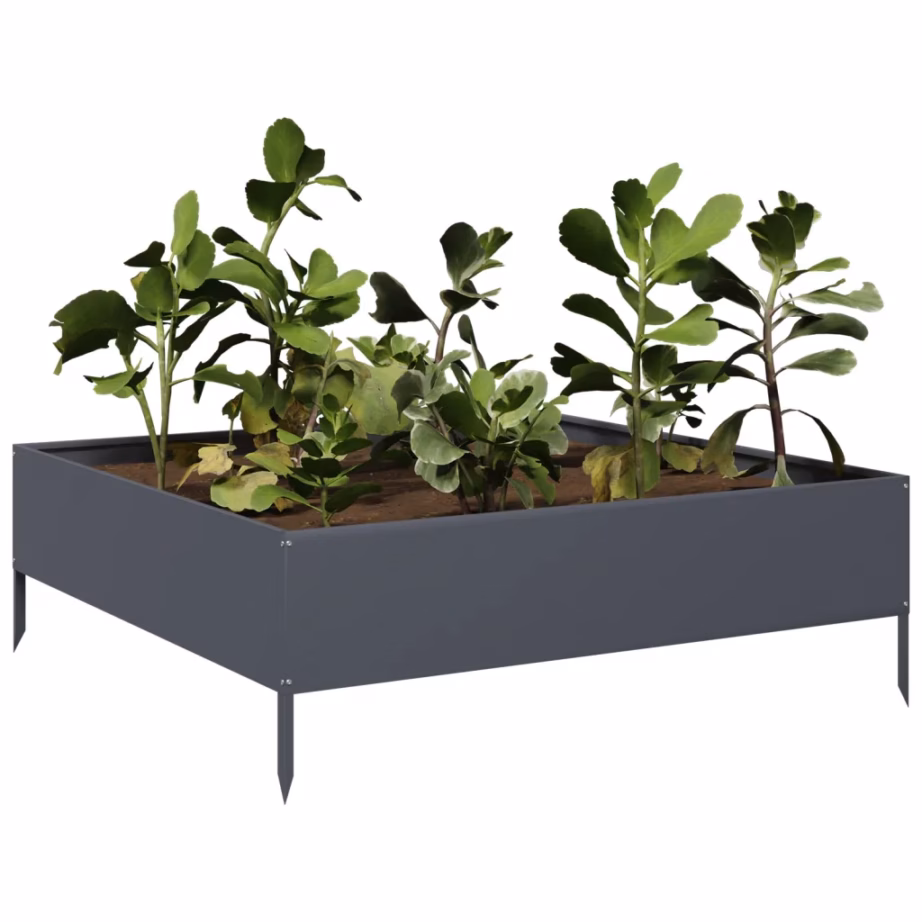 Terasest kõrgendatud taimelava, avatud põhjaga, antratsiithall, 100 x 100 x 33,5 cm – 3
