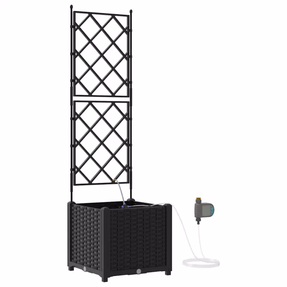 Terasest aiastutuskast kastmissüsteemiga, must, 40 x 40 x 142 cm – 2