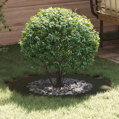 Dekoratiivne terasest puurõngas, lame, oliiviroheline, Ø50/80 cm, 80 x 80 cm