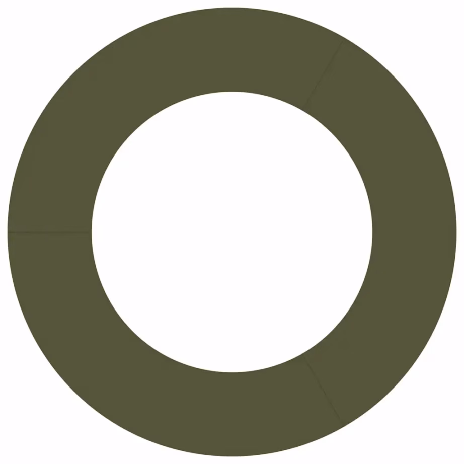 Dekoratiivne terasest puurõngas, lame, oliiviroheline, Ø50/80 cm, 80 x 80 cm – 5