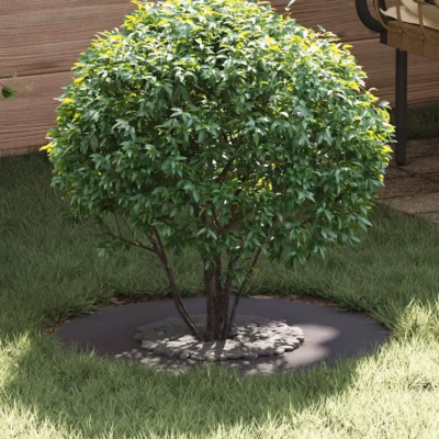 Lamedad terasest puutüverõngad, 5 tk, must, Ø30/60 cm