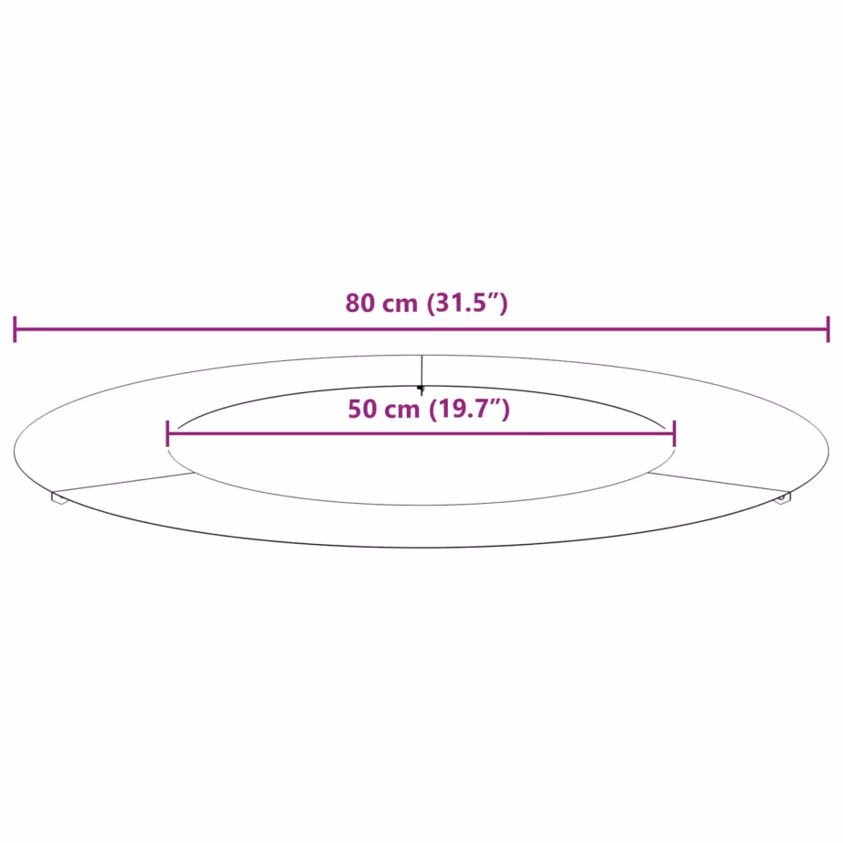 Lamedad pruunid terasest puutüverõngad, 5 tk, Ø50/80 cm – 10