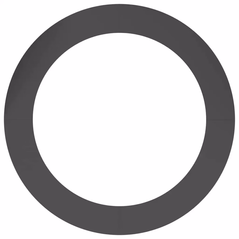 Lame terasest puutüverõngas, 5 tk komplekt, must, Ø90/120 cm – 5