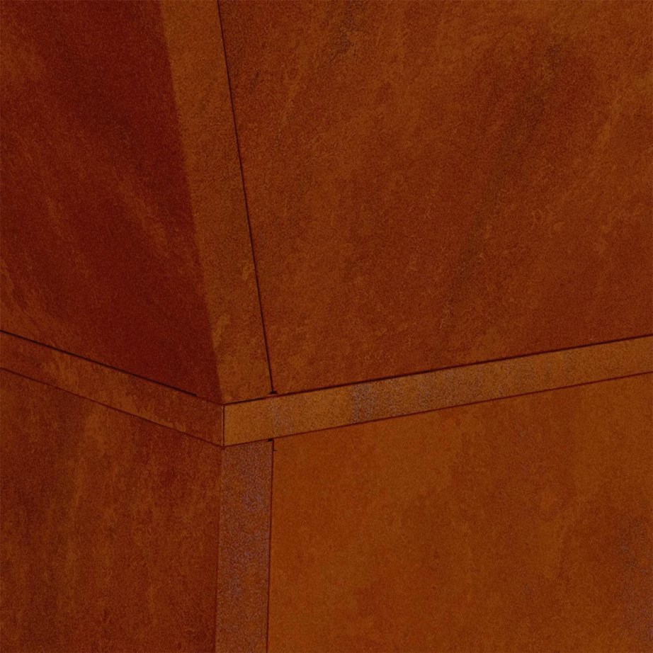 Välistingimustesse mõeldud hõbedane terasest sambaistutusnõu, 2 tk, 40 x 40 x 101 cm – 10