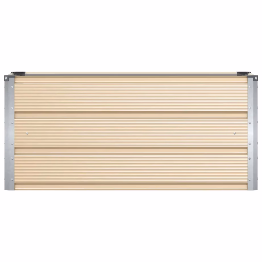 Terasest taimekast 100 x 40 x 45 cm, beež-valge – 4