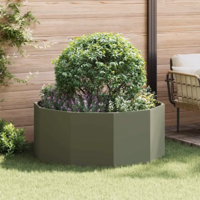 Terasest taimekast välitingimustesse, oliivroheline, 120 x 120 x 50 cm