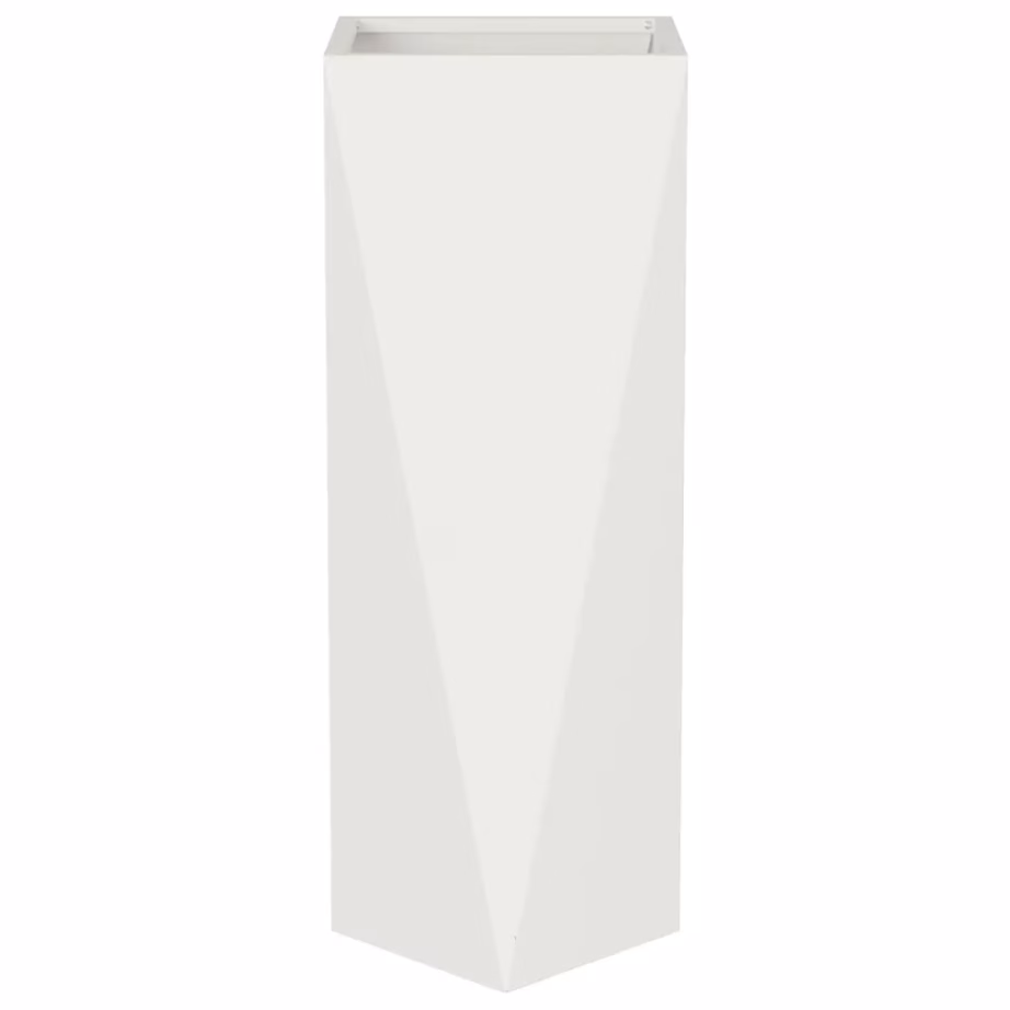 Kõrge terasest taimekast, 2 tk, valge, 30 x 30 x 75 cm – 6