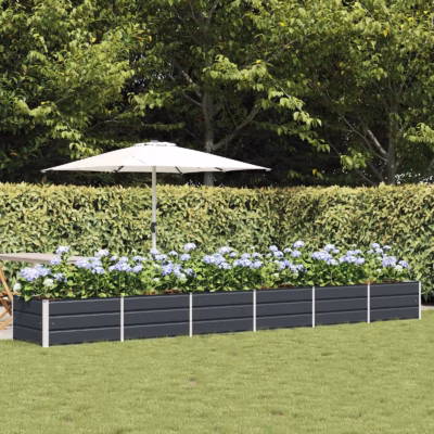 Terasest taimekast aeda, antratsiit, 480 x 80 x 45 cm