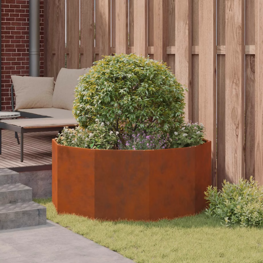 Terasest taimekast roostetoonis, 120 x 120 x 50 cm – 4