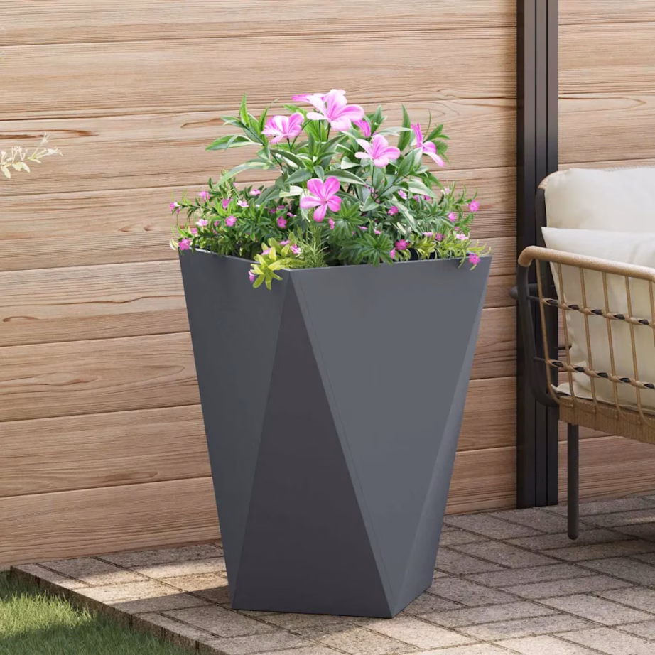 Terasest taimekastid välitingimustesse, 2 tk, antratsiit, 50 x 50 x 75 cm – 4
