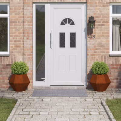 Terasest taimekastid, 2 tk, rooste, 50 x 50 x 40 cm