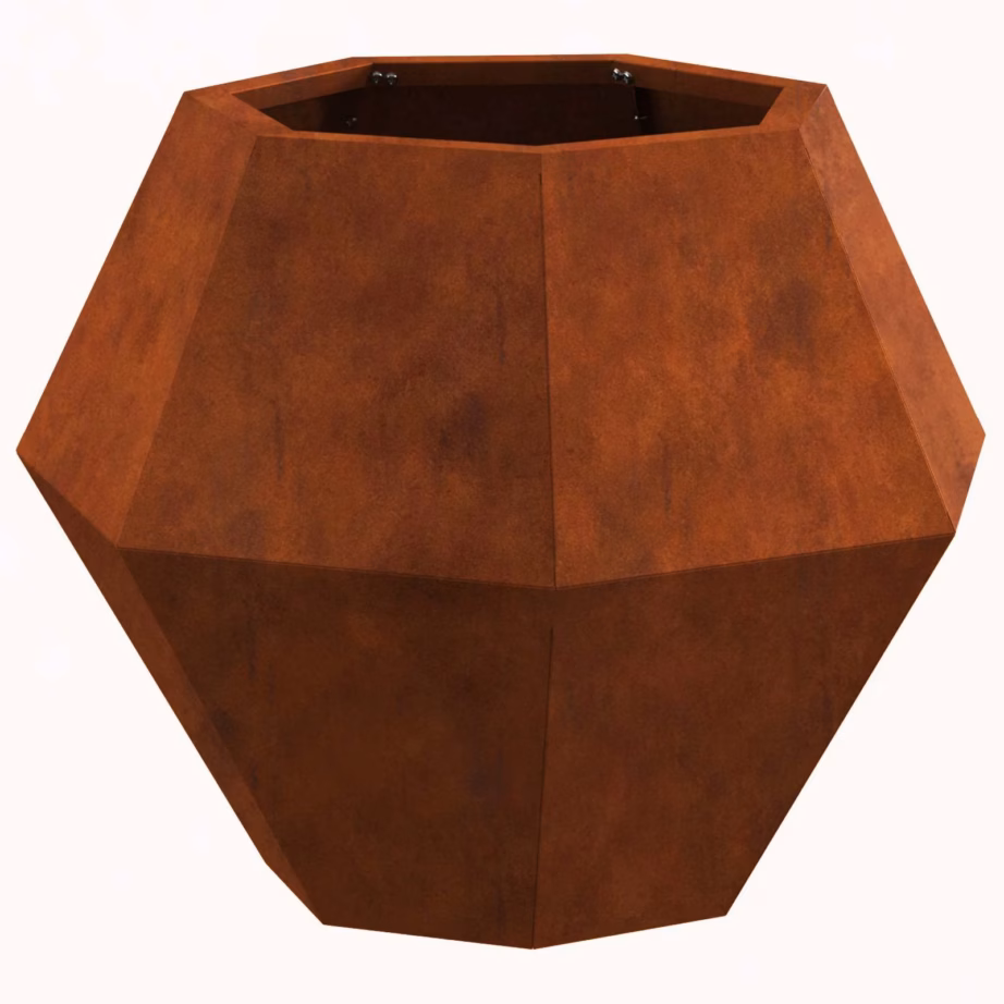 Terasest taimekastid, 2 tk, rooste, 50 x 50 x 40 cm – 6