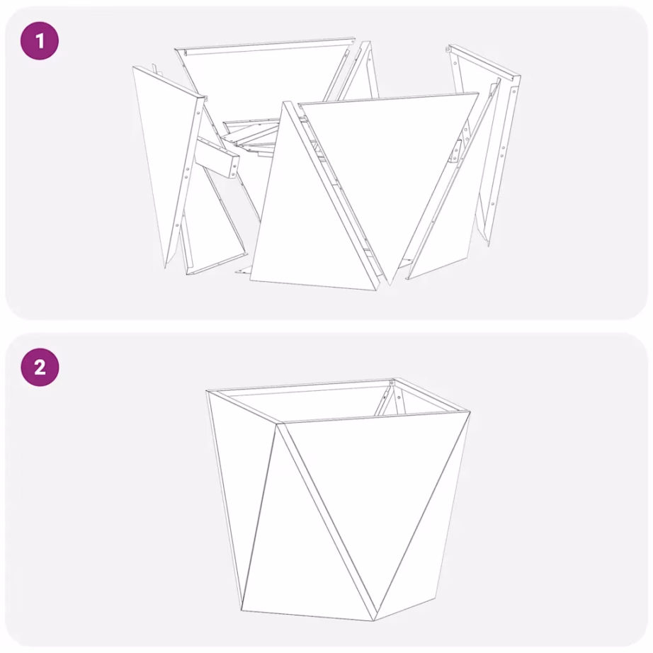 Ruudukujulised terasest taimekastid, roostepruun, 2 tk, 30 x 30 x 30 cm – 10