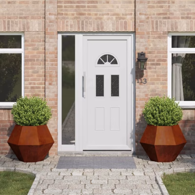 Terasest taimekastid, roostevärvi, 2 tk, 75 x 75 x 60 cm