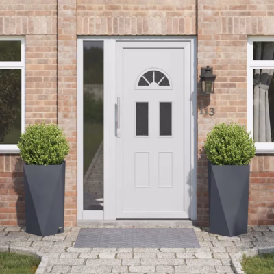 Kõrge terasest taimekastide komplekt, 2 tk, antratsiit, 40 x 40 x 75 cm