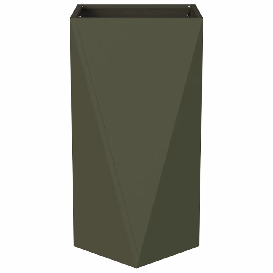 Terasest taimekastid, 2 tk, oliivroheline, 40 x 40 x 75 cm – 6