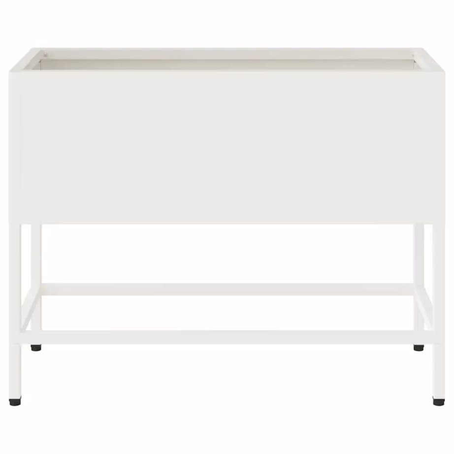 Terasest tõstetud aiataimelava, valge, 60 x 26 x 45 cm – 5