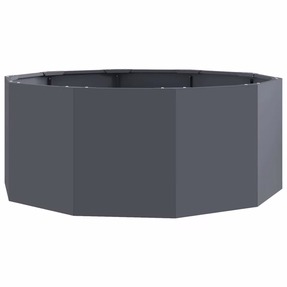 Ümmargune terasest taimekast, antratsiit, 90 x 90 x 35 cm – 2