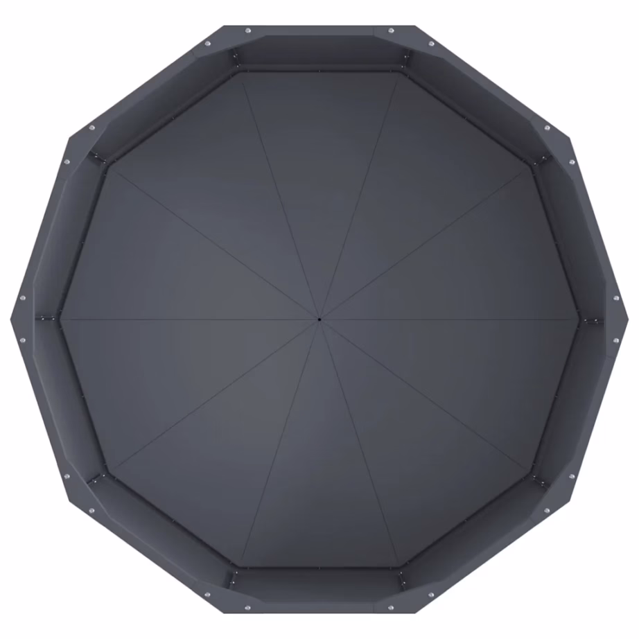 Ümmargune terasest taimekast, antratsiit, 90 x 90 x 35 cm – 6