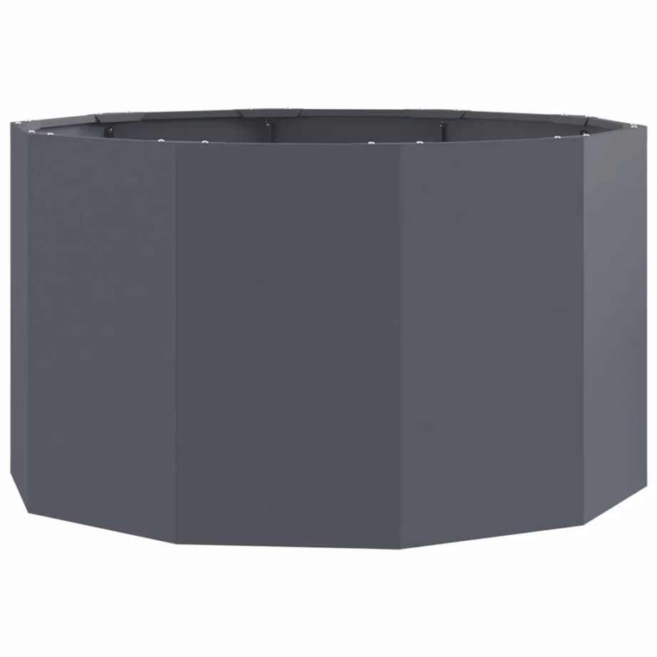 Ümmargune terasest taimekast, antratsiit, 90 x 90 x 50 cm – 2